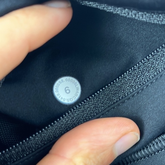 Lululemon Speed Wunder Mid Rise Crop 23" *Speckle Shine Black Deep Coal Silver - Picture 9 of 9